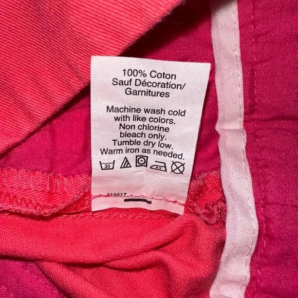 Women's J.Crew Shorts, Size 8, Salmon / Coral Pink with Palm trees - Picture 8 of 11